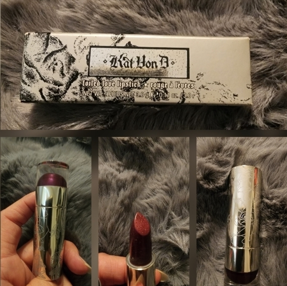 Kat Von D Foiled Love Lipstick in "Oh My Goth", NIB, SUPER RARE!